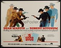 3f365 5 CARD STUD 1/2sh '68 cowboys Dean Martin & Robert Mitchum draw on each other!