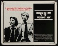 3f375 ALL THE PRESIDENT'S MEN 1/2sh '76 Dustin Hoffman & Robert Redford as Woodward & Bernstein!