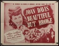 3f400 BEAUTIFUL BUT BROKE 1/2sh R51 close-up of pretty Joan Davis, Jane Frazee!