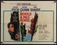 3f401 BEHOLD A PALE HORSE 1/2sh '64 Gregory Peck, Anthony Quinn, Sharif, from Pressburger's novel!