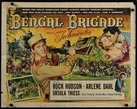 3f404 BENGAL BRIGADE style B 1/2sh '54 Rock Hudson & Arlene Dahl romancing and fighting in India!