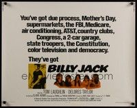 3f408 BILLY JACK 1/2sh '71 Tom Laughlin, Delores Taylor, most unusual boxoffice success ever!
