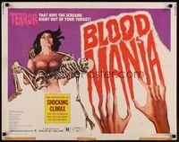 3f411 BLOOD MANIA 1/2sh '70 really wild horror artwork, it rips the screams out of your throat!