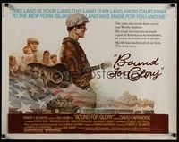 3f415 BOUND FOR GLORY 1/2sh '76 David Carradine as folk singer Woody Guthrie, Tom Jung art!