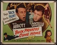 3f418 BUCK PRIVATES COME HOME 1/2sh '47 Bud Abbott & Lou Costello are back from the front!