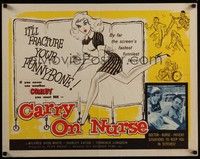 3f429 CARRY ON NURSE 1/2sh '60 English hospital sex, the screen's fastest funniest farce!