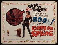 3f430 CARRY ON SPYING 1/2sh '64 sexy English spy spoof, here come seceret agents 000!