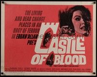 3f432 CASTLE OF BLOOD 1/2sh '64 Edgar Allan Poe, horror, the living and dead change places!