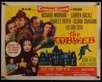 3f438 COBWEB style A 1/2sh '55 Richard Widmark, Lauren Bacall, Charles Boyer, Gloria Grahame!