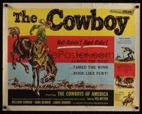 3f444 COWBOY 1/2sh '54 William Conrad is a hell-raisin' & hard ridin' cowboy!