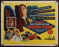 3f460 DIAMOND WIZARD 1/2sh '54 Dennis O'Keefe, sexy Margaret Sheridan, H-bomb scientist missing!