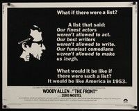 3f489 FRONT int'l 1/2sh '76 Woody Allen, Martin Ritt, 1950s Communist Scare blacklist!