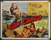 3f500 GUN CARGO 1/2sh '50 Rex Lease, Smith Ballew, cool action artwork & treasure map!