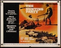 3f523 HUNTING PARTY 1/2sh '71 the deadliest game of all, they hunted 26 men and Candice Bergen!