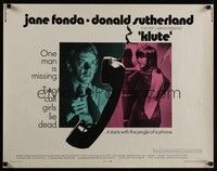 3f540 KLUTE int'l 1/2sh '71 Donald Sutherland helps intended murder victim & call girl Jane Fonda!