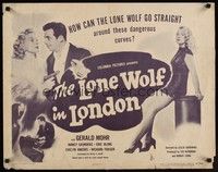 3f549 LONE WOLF IN LONDON 1/2sh '47 how can Gerald Mohr go straight around these dangerous curves?