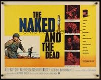3f582 NAKED & THE DEAD 1/2sh '58 from Norman Mailer's novel, Aldo Ray in World War II!