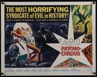 3f605 PSYCHO-CIRCUS 1/2sh '67 most horrifying syndicate of evil, cool art of sexy girl terrorized!