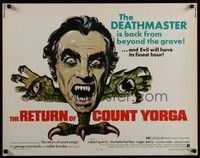 3f608 RETURN OF COUNT YORGA 1/2sh '71 Robert Quarry, AIP vampires, wild monster art!