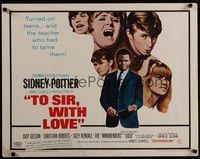 3f680 TO SIR, WITH LOVE 1/2sh '67 Sidney Poitier, Lulu, directed by James Clavell!