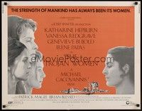 3f687 TROJAN WOMEN 1/2sh '71 Katharine Hepburn, Michael Cacoyannis, Vanessa Redgrave!