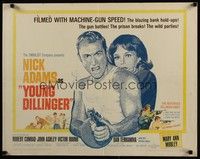 3f723 YOUNG DILLINGER 1/2sh '65 Nick Adams, Mary Ann Mobley, filmed with machine-gun speed!