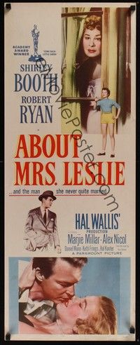 3g019 ABOUT MRS. LESLIE insert '54 Shirley Booth, Robert Ryan, the man she never quite married!