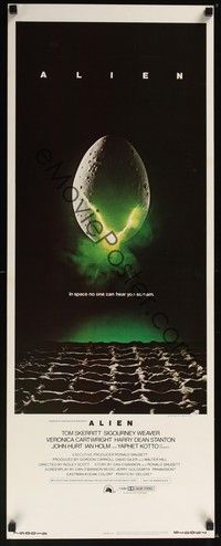 3g025 ALIEN int'l insert '79 Ridley Scott outer space sci-fi monster classic, hatching egg image!