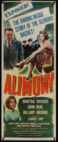 3g026 ALIMONY insert '49 Martha Vickers, bad girl using her face & figure to get what she wanted!