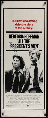 3g027 ALL THE PRESIDENT'S MEN insert '76 Dustin Hoffman & Robert Redford as Woodward & Bernstein!