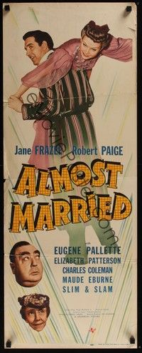 3g028 ALMOST MARRIED insert '42 Jane Frazee, Robert Paige, Eugene Pallette!