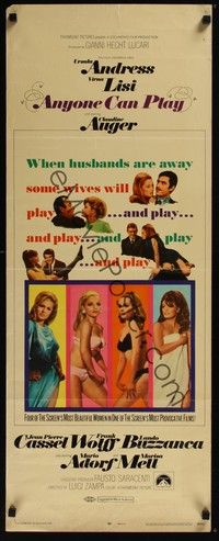 3g036 ANYONE CAN PLAY insert '68 sexiest Ursula Andress, Virna Lisi, Claudine Auger & Mell!