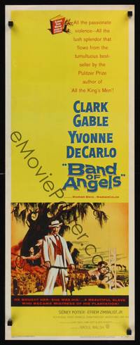 3g049 BAND OF ANGELS insert '57 Clark Gable buys beautiful slave mistress Yvonne De Carlo!
