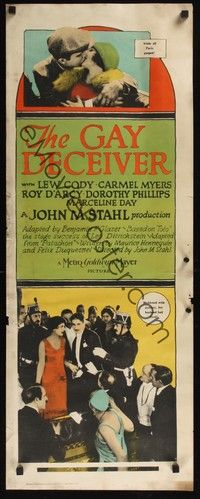 3g006 GAY DECEIVER insert '26 Lew Cody is a French actor having an affair with a married woman!