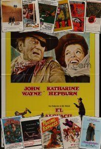 3h003 LOT OF 118 FOLDED ONE-SHEETS lot '60s - '90s Rooster Cogburn, High Rolling in a Hot Corvette!