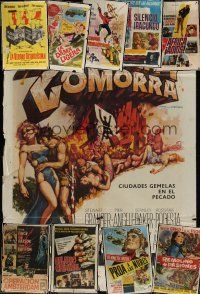 3h008 LOT OF 42 FOLDED ARGENTINEAN POSTERS lot '56 - '67 Sodom & Gomorrah, Reach for the Sky + more!