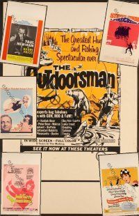 3h018 LOT OF 44 WINDOW CARDS lot '63 - '69 Outdoorsman, Thoroughly Modern Millie, Firecreek + more!