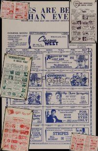 3h022 LOT OF 360 LOCAL THEATER WINDOW CARDS lot '70s - '90s lots of great titles shown!