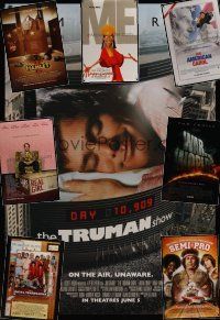 3h040 LOT OF 23 UNFOLDED DOUBLE-SIDED ONE-SHEETS lot '96 - '08 Truman Show, Royal Tenenbaums + more!