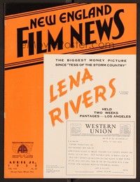3h066 NEW ENGLAND FILM NEWS exhibitor magazine April 21, 1932 Ruth Chatterton, Tom Mix,NSS trailer