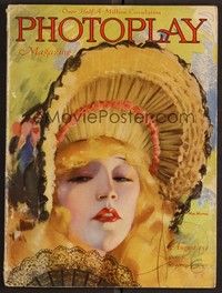 3h077 PHOTOPLAY magazine August 1920 wonderful art of Mae Murray in bonnet by Rolf Armstrong!