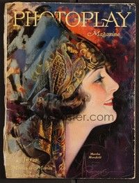3h076 PHOTOPLAY magazine July 1920 cool colorful art of Martha Mansfield by Rolf Armstrong!