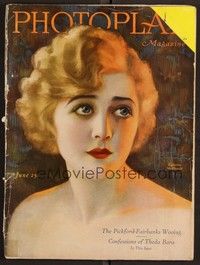 3h075 PHOTOPLAY magazine June 1920 art portrait of pretty Katherine MacDonald by Rolf Armstrong!