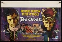 3j408 BECKET Belgian '64 Richard Burton in the title role, Peter O'Toole, Ray artwork!