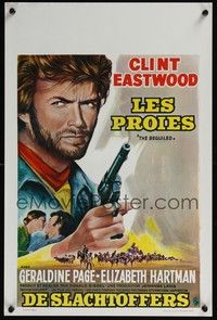 3j409 BEGUILED Belgian '71 completely different art of Clint Eastwood, Don Siegel directed!