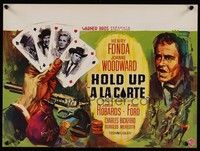 3j414 BIG HAND FOR THE LITTLE LADY Belgian '66 Henry Fonda, Ray art of stars in playing cards!