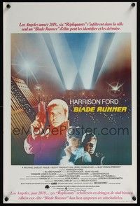 3j419 BLADE RUNNER Belgian '82 Ridley Scott sci-fi classic, different art of Harrison Ford!