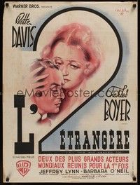 3j093 ALL THIS & HEAVEN TOO French 23x32 '40 Cristellys artwork of Bette Davis & Charles Boyer!