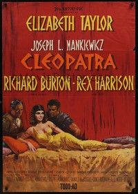 3j011 CLEOPATRA Swedish '64 Elizabeth Taylor, Richard Burton, Rex Harrison, Howard Terpning art!