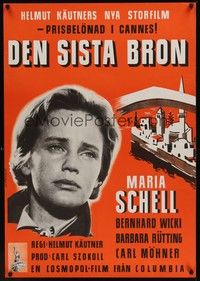 3j049 LAST BRIDGE Swedish '54 Die Letze Brucke, close-up of Maria Schell!